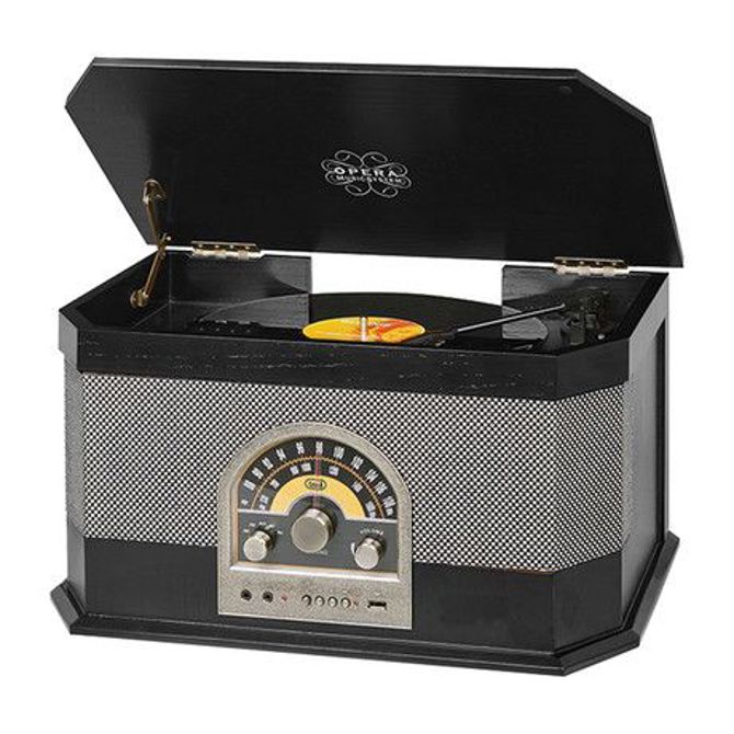 TREVI TT 1040 BT Gramofon s tehnologijo Bluetooth, USB, AUX-IN, AM/FM, črn 4