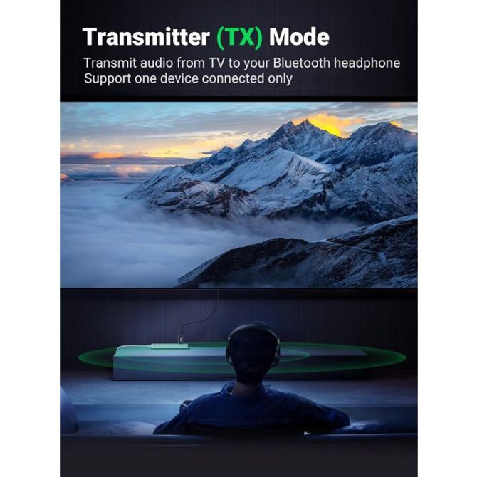 UGREEN bluetooth 5.1 brezžični oddajnik/sprejemnik 2v1 za TV, Domači avdio sprejemnik, Avtoradio,... 5