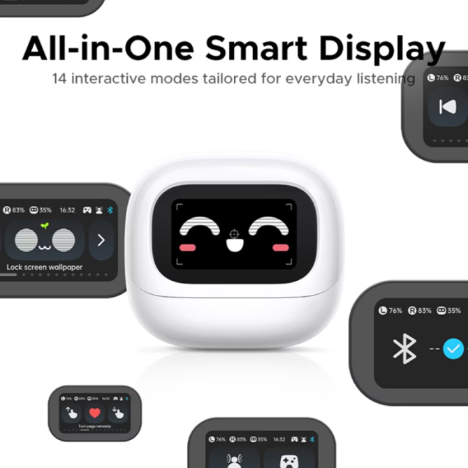 Slušalke Ugreen LightBuds Magic Bluetooth 6.0, Hi-Res Audio, do 30 h avtonomije, IPX5, bela 3