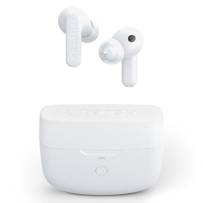 URBANISTA ATLANTA brezžične slušalke, Bluetooth® 5.2, TWS, ANC, do 34 ur predvajanja, upravljanje na dotik, IPX4 vodoodpornost, USB Type-C, bele (Pure White) 5