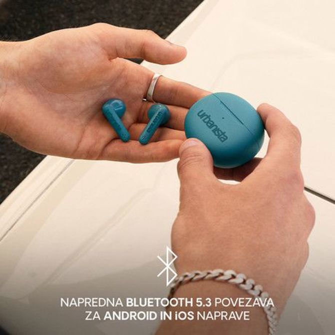 URBANISTA AUSTIN brezžične slušalke, Bluetooth® 5.3, TWS, do 20 ur predvajanja, upravljanje na dotik, IPX4 vodoodpornost, USB Type-C, zelene (Lake Green) 4