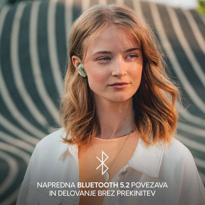 URBANISTA COPENHAGEN brezžične slušalke, Bluetooth® 5.2, TWS, do 32 ur predvajanja, upravljanje na dotik, IPX4 vodoodpornost, USB Type-C, zelene (Sage Green) 4