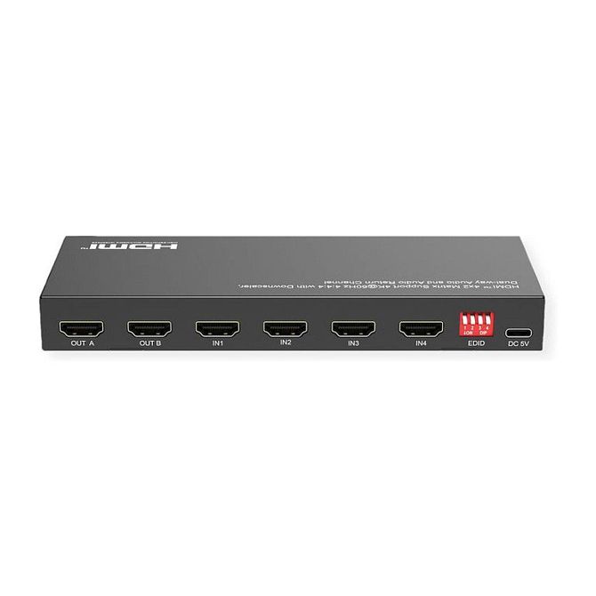 VALUE 4K HDMI matrično stikalo, 4 x 2, z daljinskim upravljalnikom 4