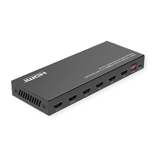 VALUE 4K HDMI matrično stikalo, 4 x 2, z daljinskim upravljalnikom 5