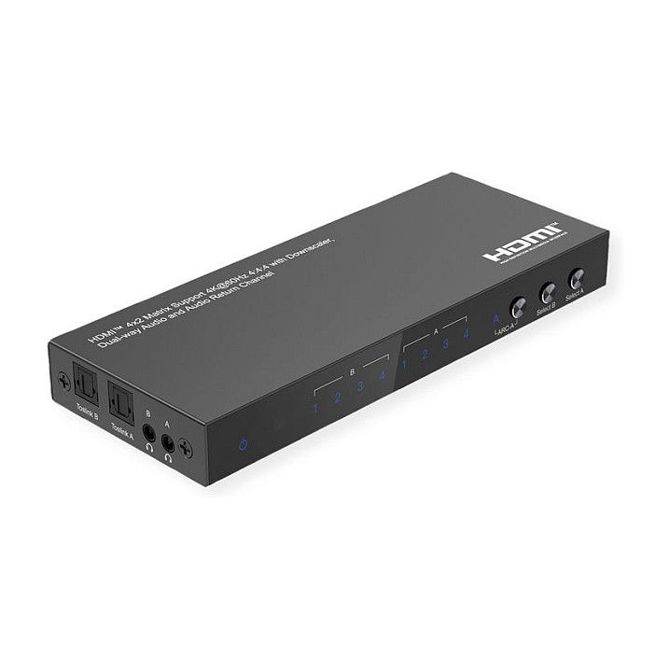 VALUE 4K HDMI matrično stikalo, 4 x 2, z daljinskim upravljalnikom 6