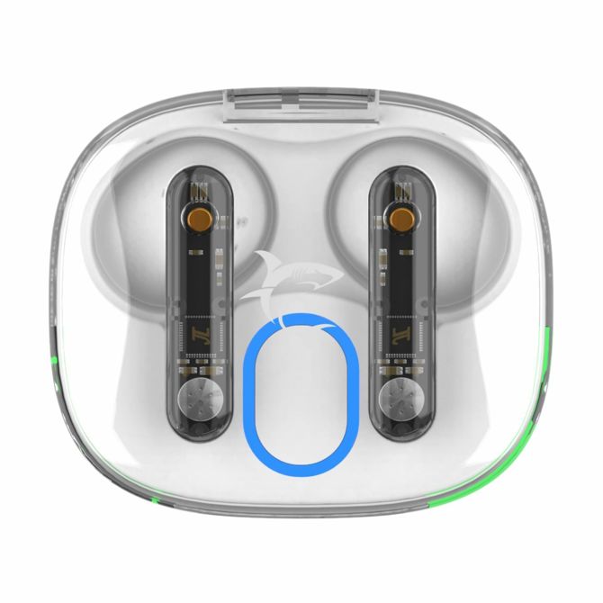 WHITE SHARK slušalke HYPERBEAT bele bluetooth z mikrofonom GEB-TWS37 2