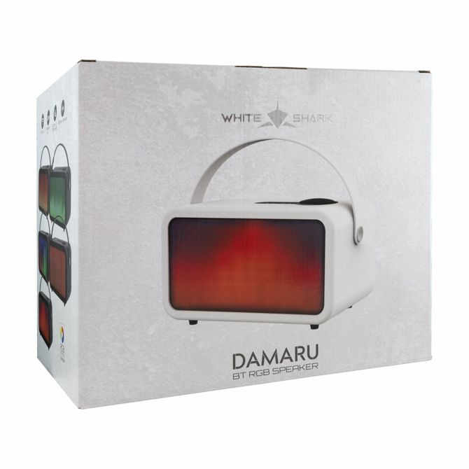 Bluetooth zvočnik White Shark GBT-630 Damaru-White, 30 W RMS, RGB LED, Bluetooth, USB, bele barve 5