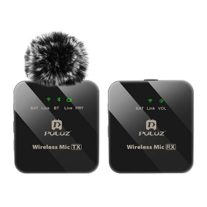 Brezžični lavalier mikrofon PULUZ 1 TX + 1 RX 2