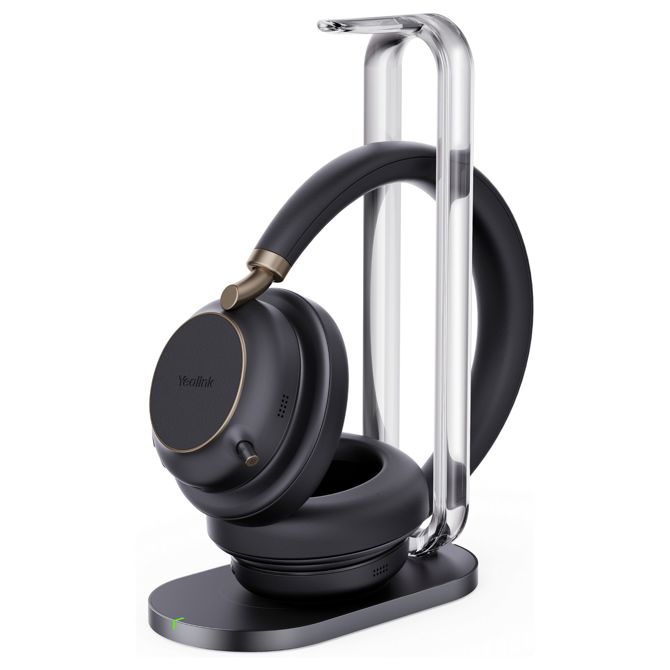 Slušalke Yealink Bluetooth BH76 Plus s polnilnim stojalom Teams Black USB-C/A 2