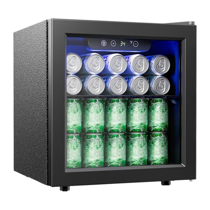 Hladilnik za pijačo Euhomy BR009-55BL-DEEH, 37 L, 7-stopenjsko hlajenje, LED, 38 dB, črne barve