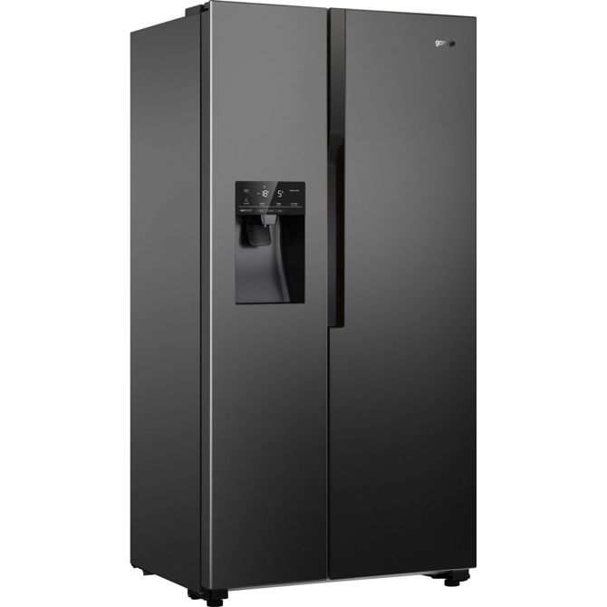Ameriški hladilnik Gorenje NRS9182VB, 371 l + 185 l, razred E, črn