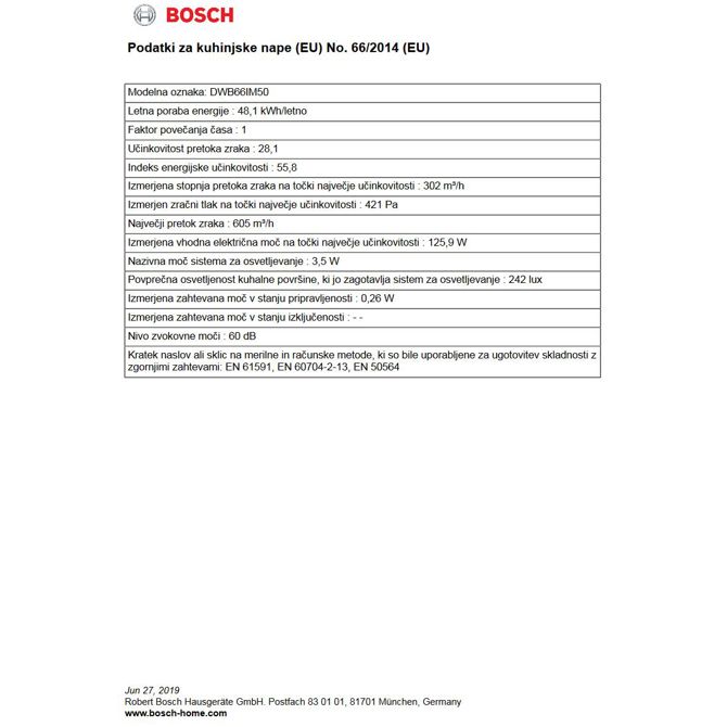 Stenska napa Bosch DWB66IM50 4