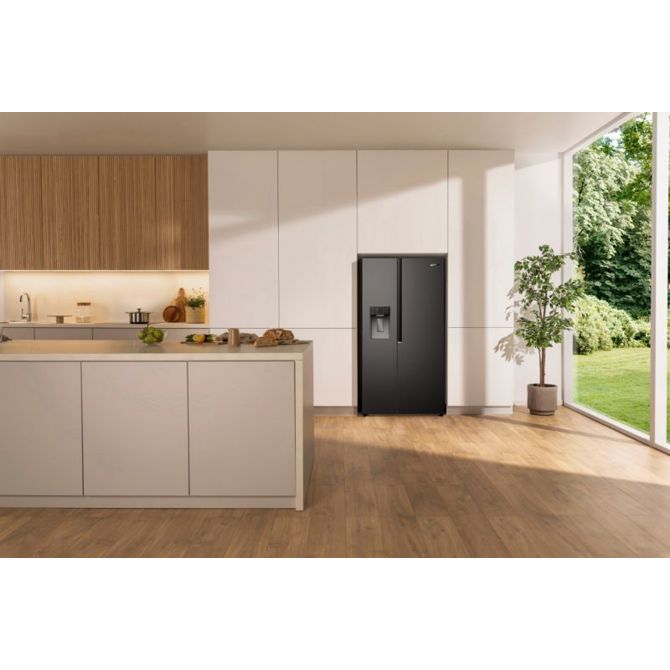 Ameriški hladilnik Gorenje NRS917E61BX, 528 l, NoFrost Plus, MultiFlow 360°, dozirnik vode in avtomat za led, črne barve 5