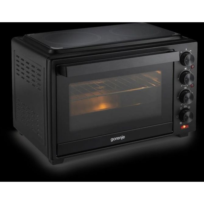 Mini pečica Gorenje OM38GBC, 38 l, 3500 W, 2 kuhalni plošči, črne barve 2