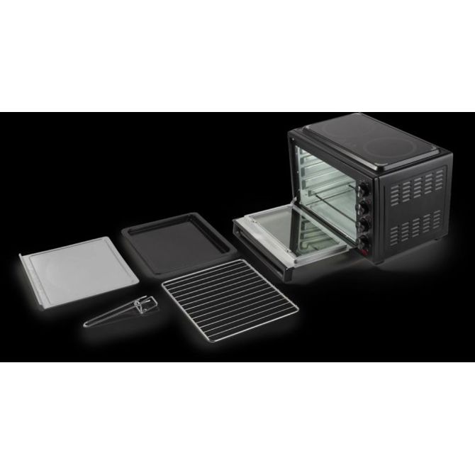 Mini pečica Gorenje OM38GBC, 38 l, 3500 W, 2 kuhalni plošči, črne barve 3