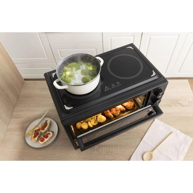 Mini pečica Gorenje OM38GBC, 38 l, 3500 W, 2 kuhalni plošči, črne barve 6