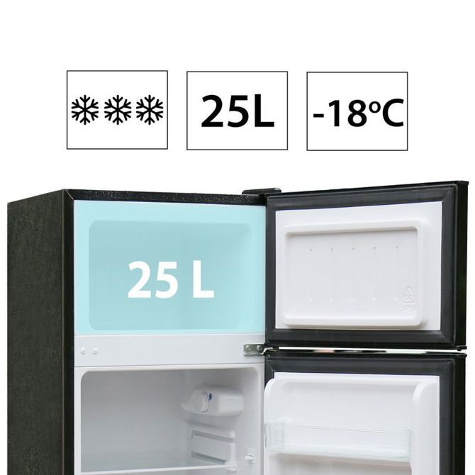 Mini hladilnik Manta MM545D 88L, zamrzovalnik, 6-stopenjski nadzor temperature, LED osvetlitev, črn 4