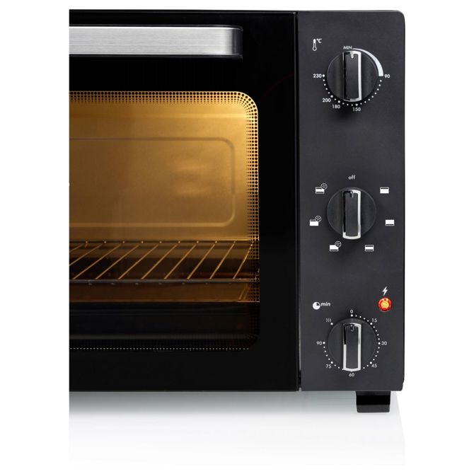 Mini pečica Tristar OV-3665, 48 l, 2000 W, konvekcija, časovnik 60 min, 230 °C, črne barve 5