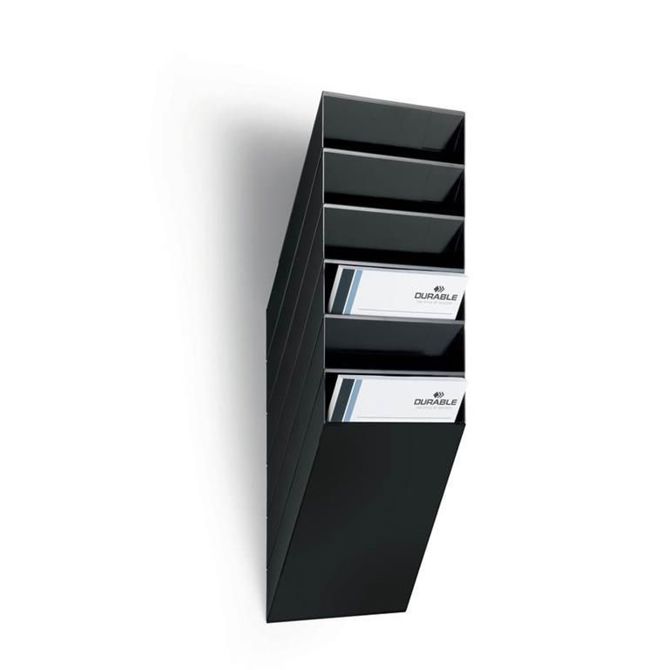 Durable Flexiboxx stenski nosilec 6 A4 črn