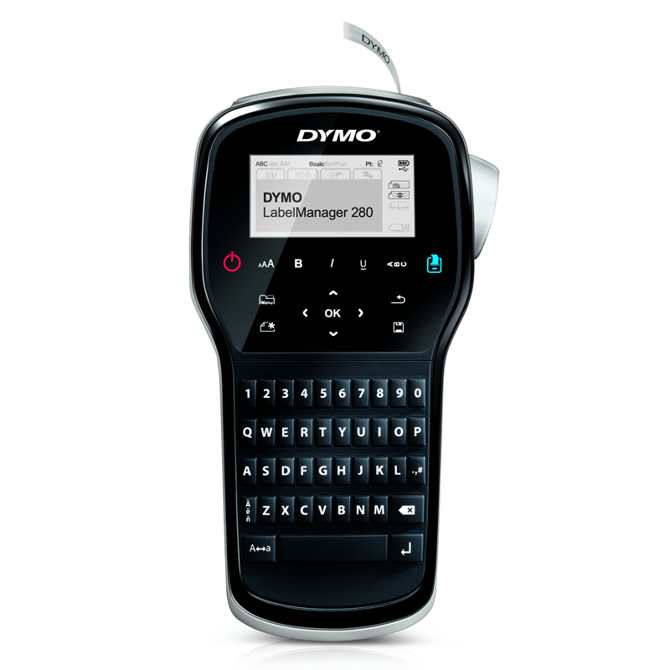 DYMO LabelManager 280 QWERTY tipkovnica - D1 etikete do 12 mm (S0968920), tiskalnik etiket