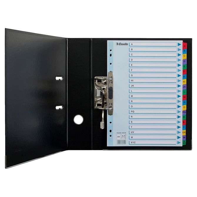 Esselte pregradni karton Mylar, A4, PP, barvni, A-Z