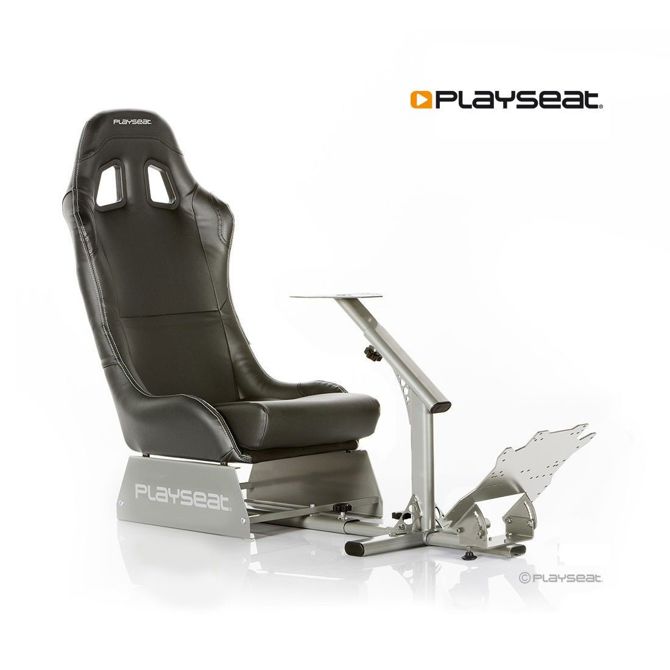 Gaming stol Playseat Evolution Black, črn okvir, vinil usnje, nastavljiv, zložljiv, za otroke in odrasle