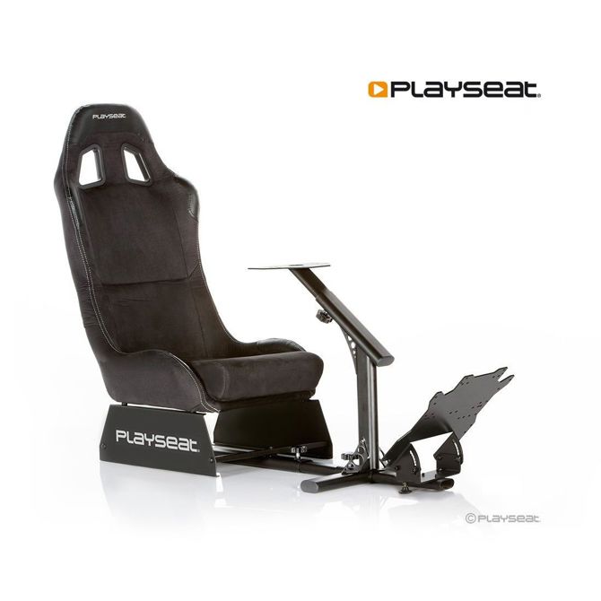 Gaming stol Playseat Evolution REM.00008 črn, usnjen videz, nastavljiv, zložljiv, združljiv z volani in pedali