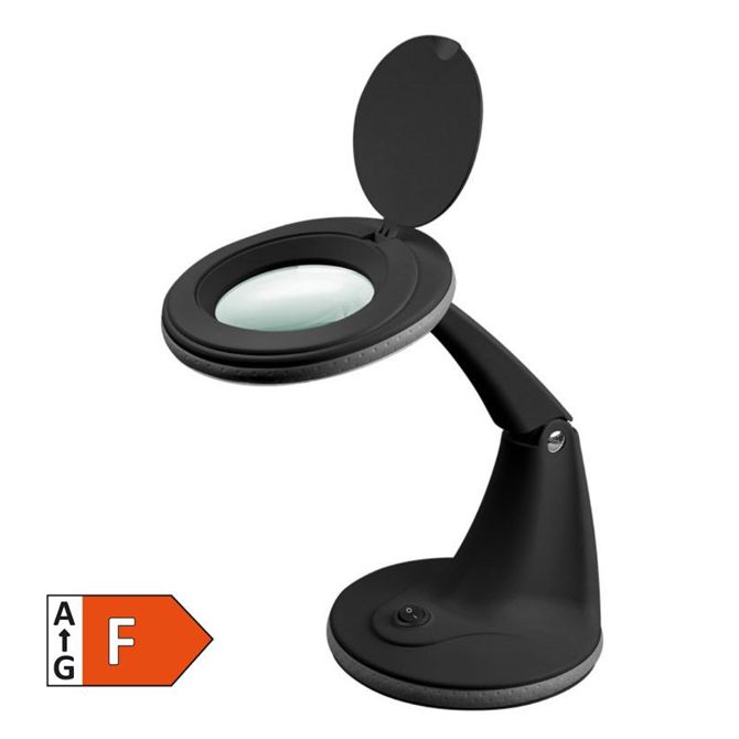 GOOBAY povečevalna 1,75x 6W 450lm LED črna delovna namizna svetilka