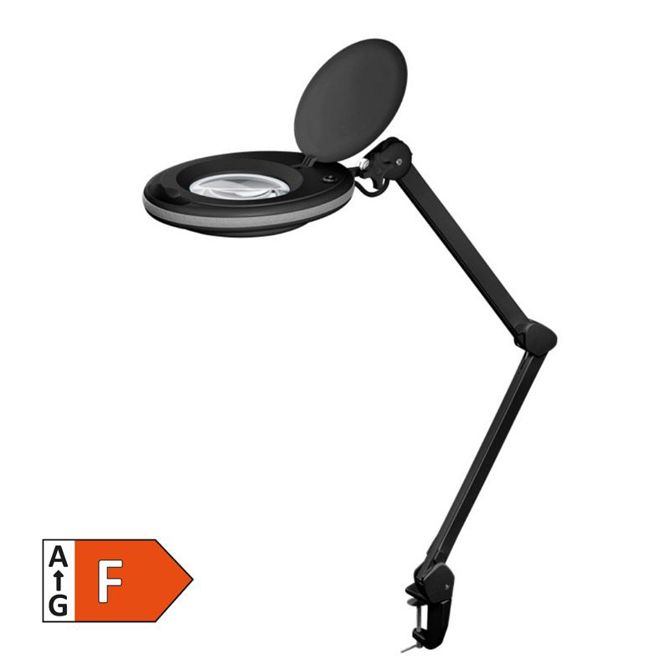 GOOBAY povečevalna 1,75x 8W 650lm LED črna delovna namizna svetilka