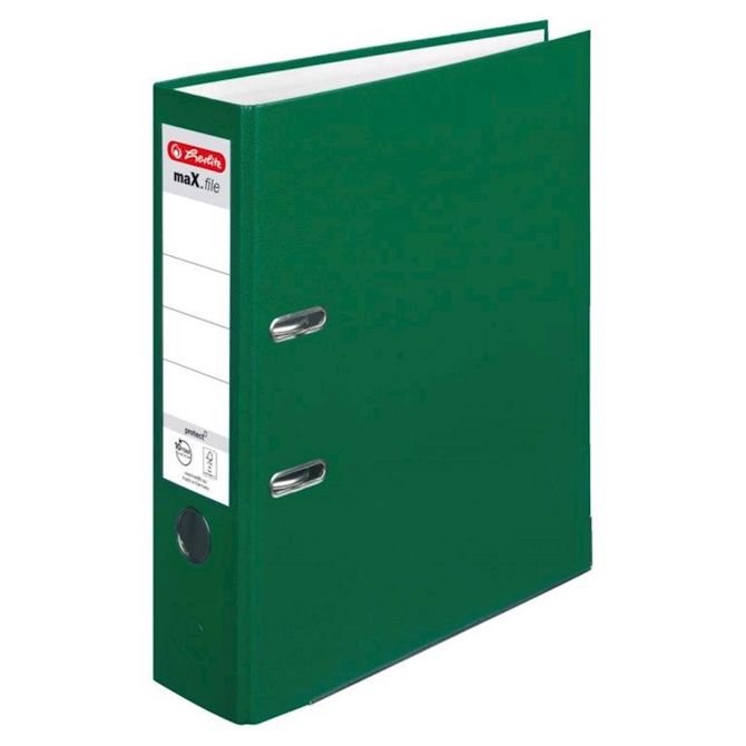 Herlitz registrator Max File, A4, 80 mm, zelen