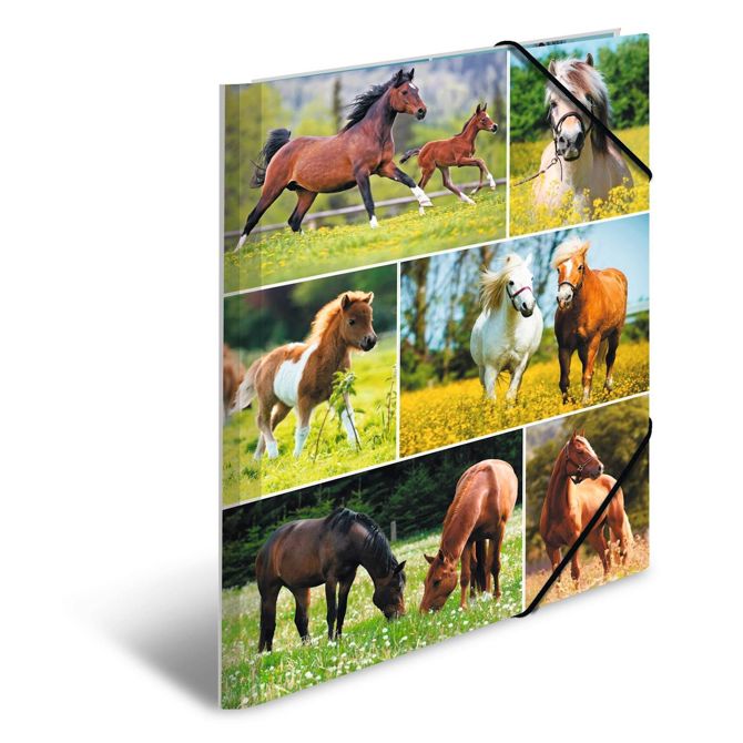 Herma mapa s klapo in elastiko Horse Meadow, A4