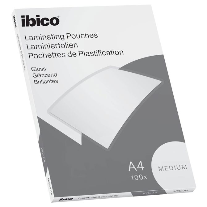 IBICO žepki za plastificiranje Basic Medium, A4, 100mic, 100/1