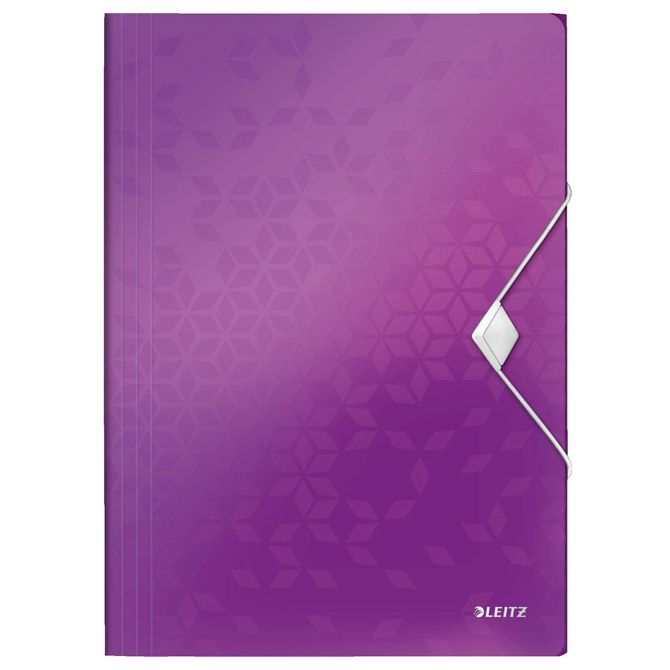 Leitz mapa s klapo in elastiko WOW, A4, vijola PK45990062