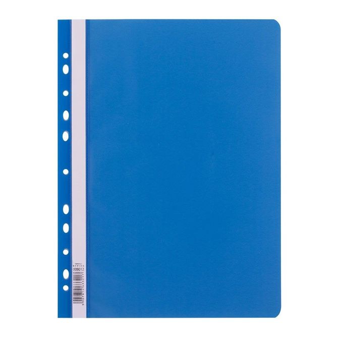 Mapa pvc s sponko levia s perforacijo (modra)