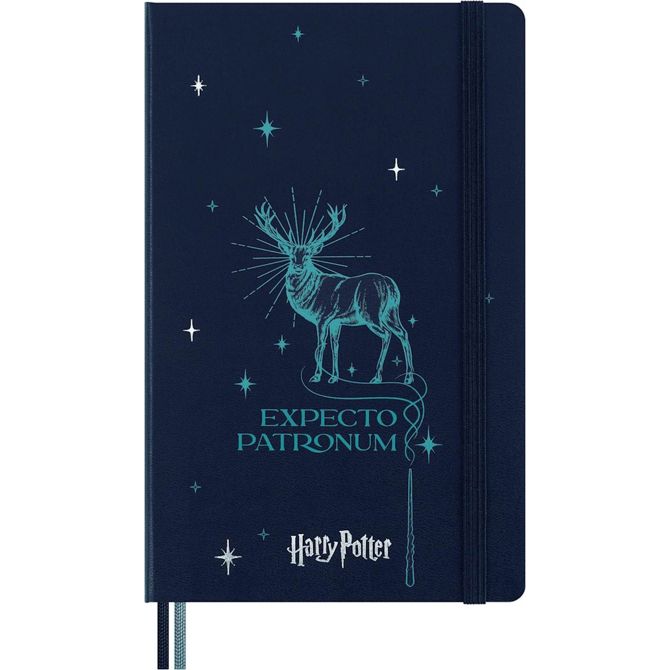 Moleskine notebook, Le Harry Potter Patronum, LG, črtni, trde platnice