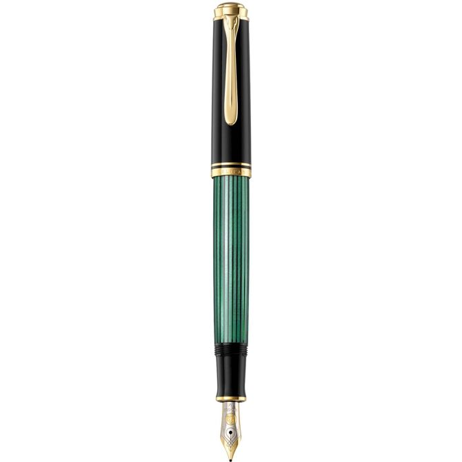 Pelikan nalivno pero M400 Souverän, črno/zelen, F konica, v darilni škatlici