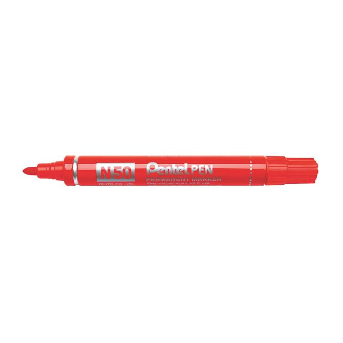 Pentel marker permanentni N50, rdeč