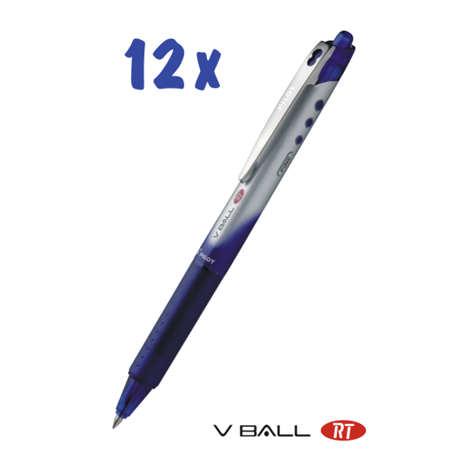PILOT  V-Ball RT 07 rolerji s črnilom nalivnega peresa v MODRI barvi BLRT-VB7-L