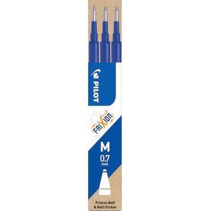 Pilot Vložek za FRIXION BALL, moder, set 3 BLS-FR7-S3-L