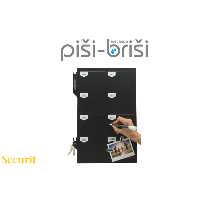 Securit KREDNA TABLA Silhouette z dnevi v tednu FBPLAN