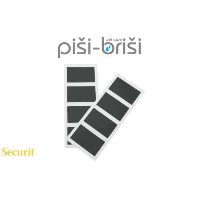 NALEPKE Piši-Briši za markerje s tekočo kredo Securit® - 8x oglata