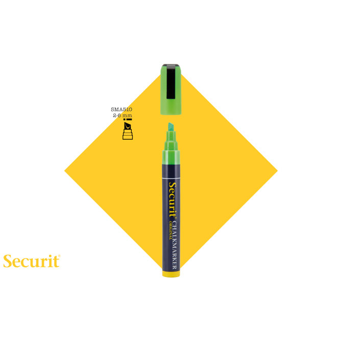 Securit MARKER s tekočo kredo  ZELENE barve in  MEDIUM konico SMA510GR