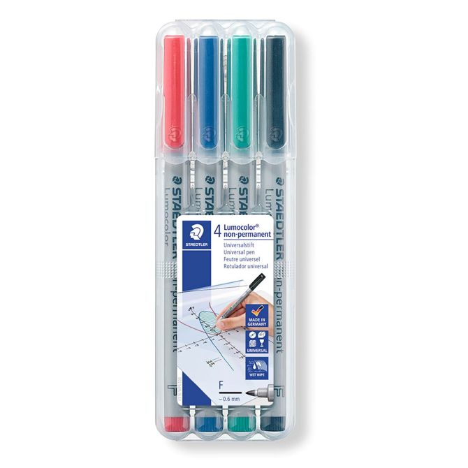 Staedtler marker Lumocolor nepermanentni, F, 4/1 v Staedtler etuiju