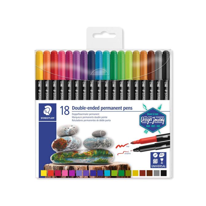 Staedtler permanentni flomastri Desigen Journey, 18/1 v PVC embalaži