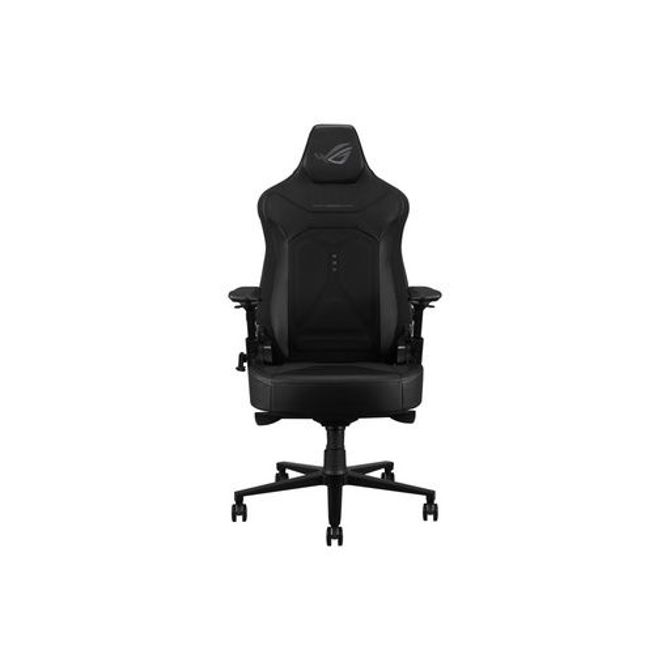 Gaming stol Asus ROG Courser Core, dinamični nagib 90°–155°, 4D naslonjala, prilagodljiva ledvena opora, magnetna opora za glavo, črn