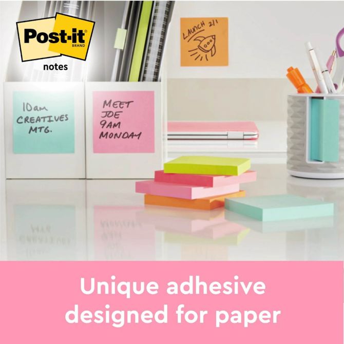 3M samolepilni lističi Post-it, 654-NO, 76 x 76 mm, 100/1, neon oranžni 4
