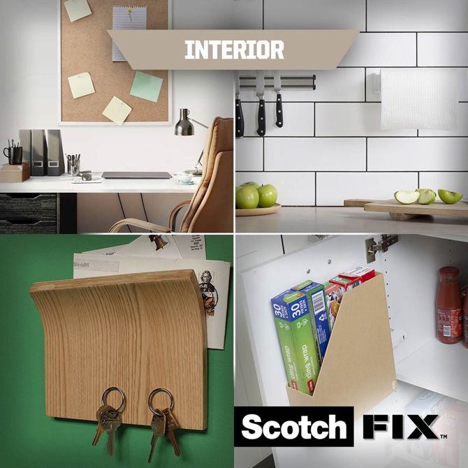 3M Scotch Fix, montažni lepilni kvadratek, 4496, bel, 16/1 2