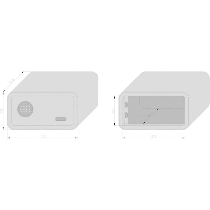 Trezor Basi 2018-0001-2400 mySafe 430 , varnostni protivlomni trezor  zaklepanje s številčnico, zaklepanje s ključem jagodičje 2