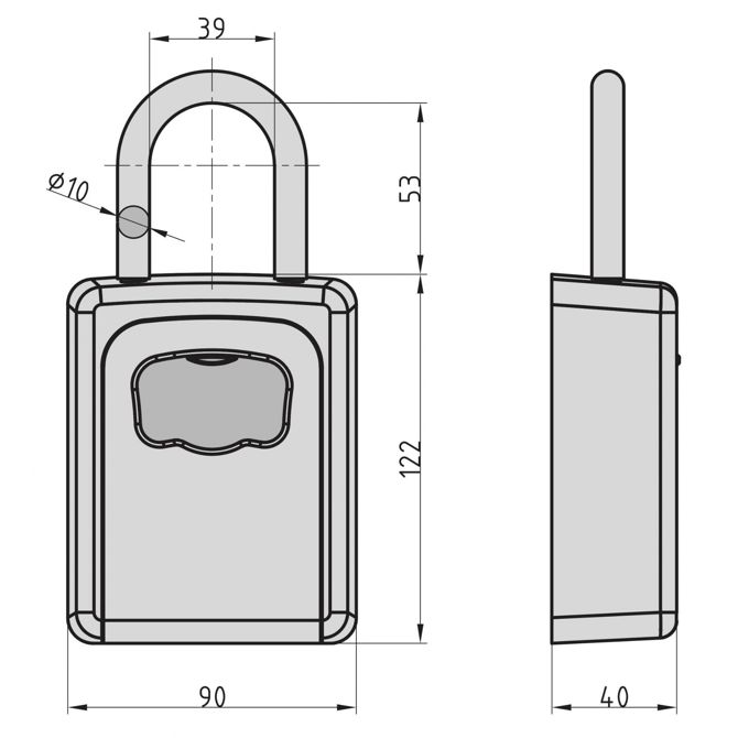 Trezor Basi 2101-0005-1100 SSZ 200B za zaklepanje s ključem ali s številčnico 2