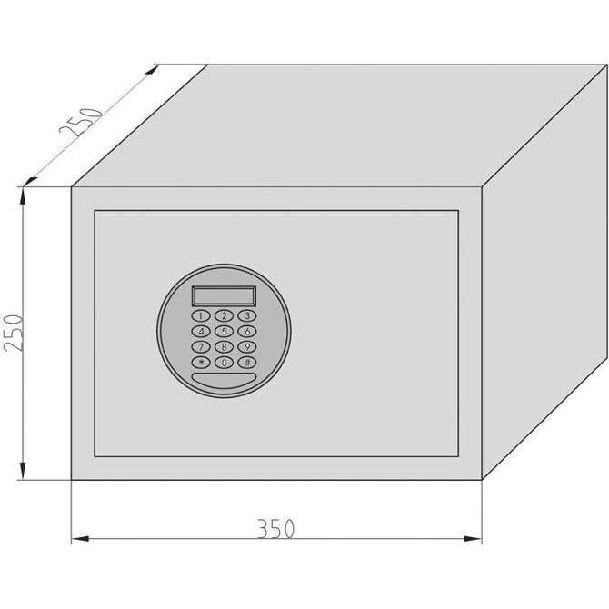 Trezor   Basi 2115-0012-CODE EMT 250 - Code zaklepanje s številčnico 3